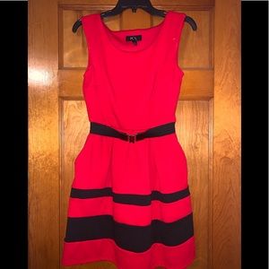 jcp junior red/black dress